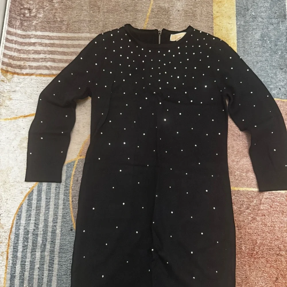 Michael Kors Black Dress with White Accents